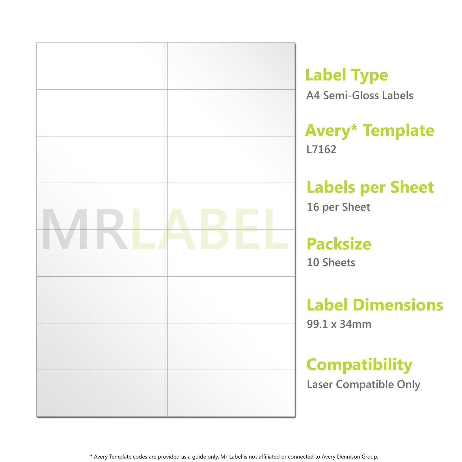 A Semigloss Labels   Per Sheet   Sheets  Laser Compatible throughout 16 Labels Per Page Template