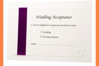Acceptance Card Template Complete Wording Wedding Templates N regarding Acceptance Card Template