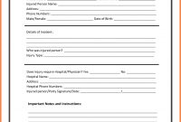 Accident Book Template throughout Incident Report Book Template