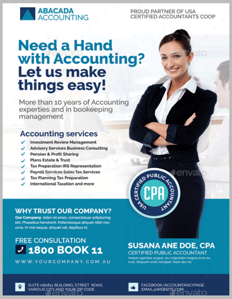 Accounting  Bookkeeping Services Flyer Templates  Psd Ai within Accounting Flyer Templates
