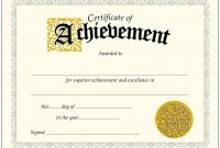 Achievementcertificatebestoftrendenterprisesclassic inside Certificate Of Achievement Template Word
