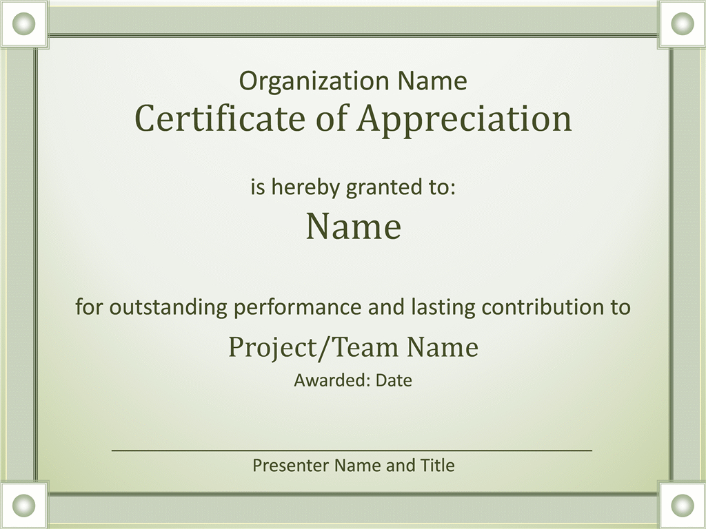 Acknowledge Outstanding Performance Certificate Of Appreciation with Best Performance Certificate Template