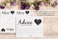Advice Card Template Advice For The Newlyweds Marriage Advice Marriage  Advice Card Rustic Advice Cards Advice For The Couple Pdf File pertaining to Marriage Advice Cards Templates