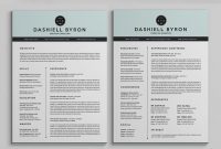 All In One Two Pages Resume Cv Pack Template Indd Psd Docx  Doc regarding Menu Template For Pages
