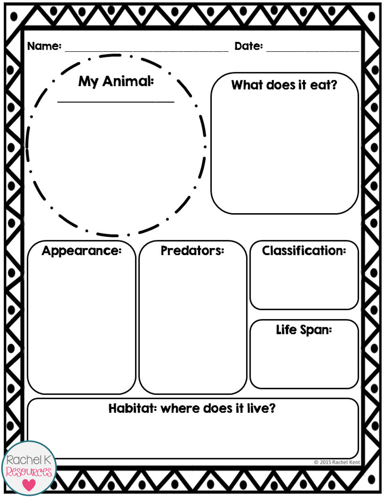 Animal Report Template  Tpt Science Lessons  Report Template intended for Animal Report Template