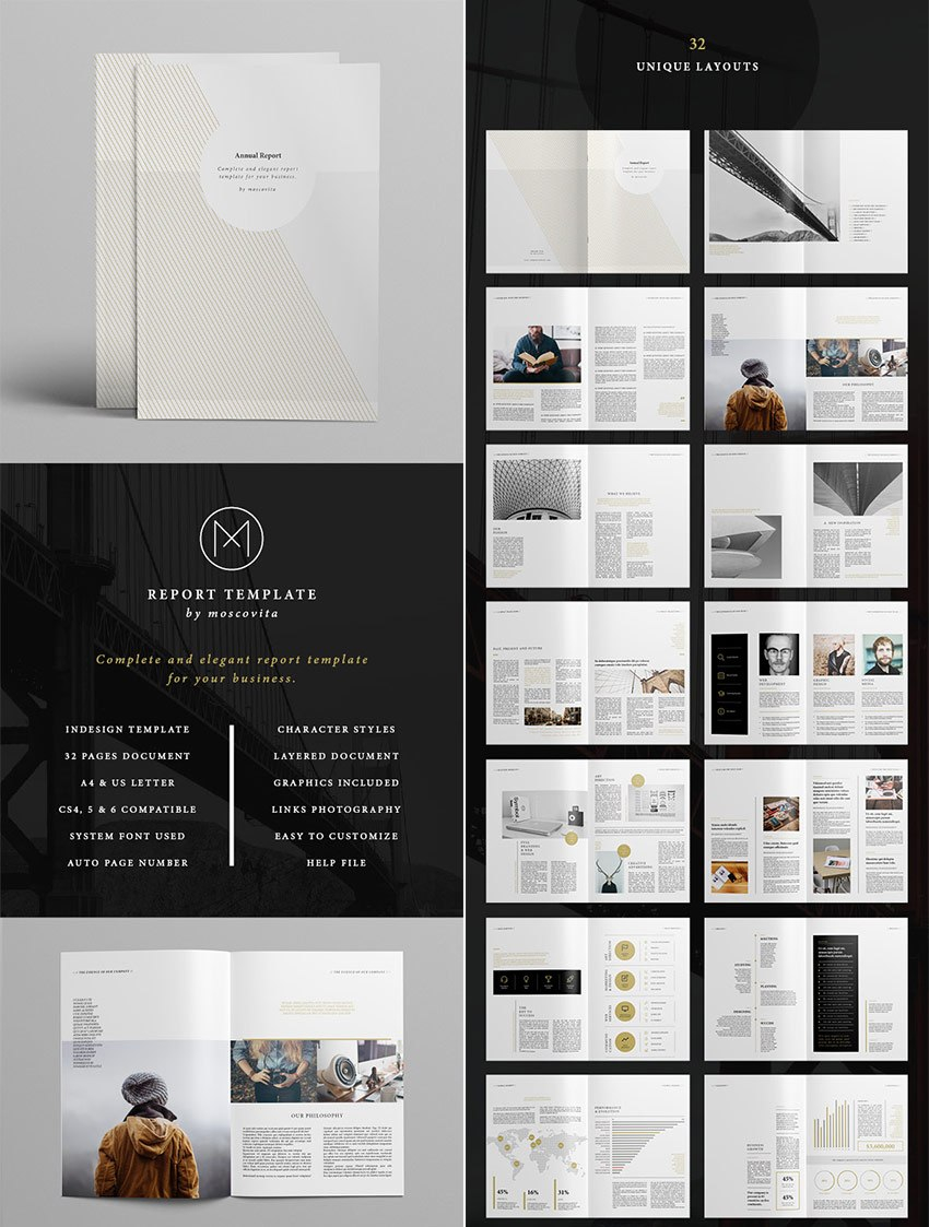 Annual Report Templates  With Awesome Indesign Layouts with regard to Illustrator Report Templates