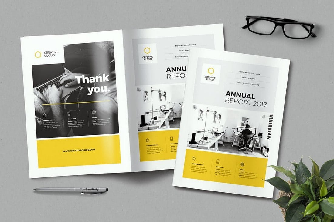 Annual Report Templates Word  Indesign with Annual Report Word Template