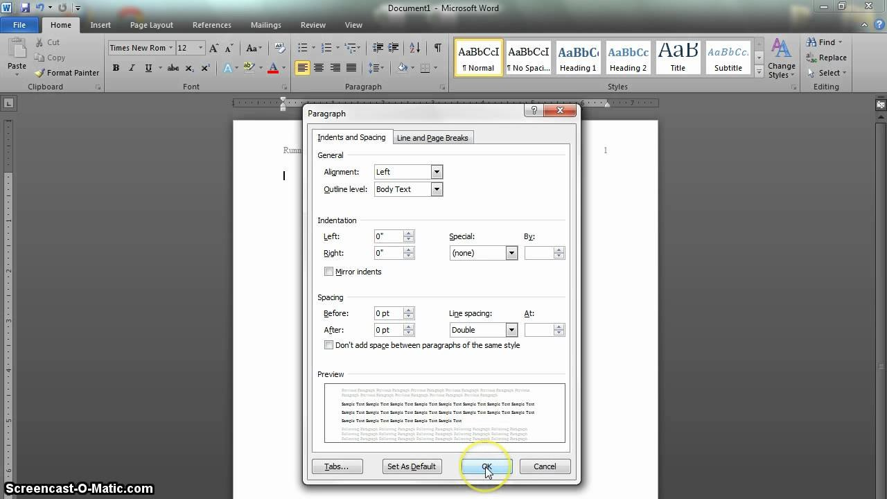 Apa Format Setup In Word  Updated  Youtube in Apa Template For Word 2010
