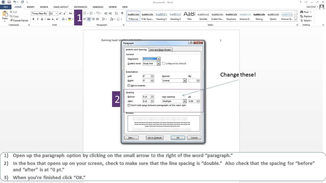 Apa Paper Microsoft Word   Youtube throughout Apa Format Template Word 2013