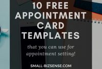 Appointment Card Template  Free Resources For Small Business with regard to Appointment Card Template Word
