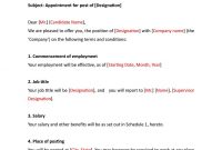 Appointment Letter Format  Indiafilings  Document Center pertaining to Word Employee Suggestion Form Template