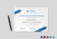 Arrow Style Participation Certificate Design Template In Psd Word intended for Certificate Of Participation Word Template