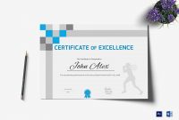 Athletic Excellence Certificate Design Template In Psd Word for Athletic Certificate Template