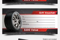Auto Shop – Premium Gift Certificate Psd Template –Elegantflyer pertaining to Automotive Gift Certificate Template