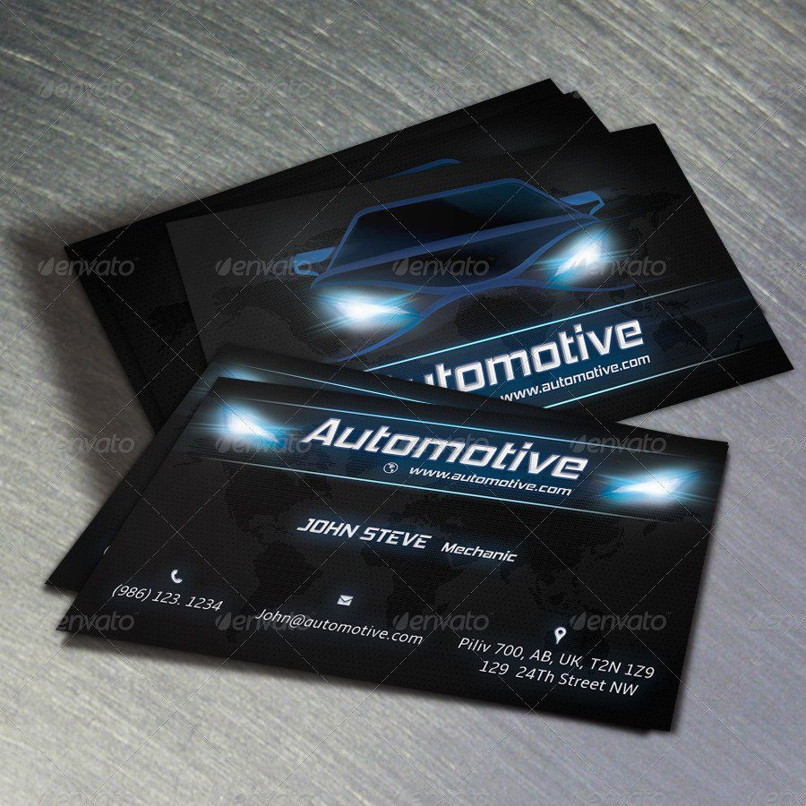 Automotive Business Card Voksrider  Graphicriver pertaining to Automotive Business Card Templates