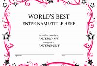 Award Certificate Template Free Best Of Free Funny Award intended for Funny Certificate Templates