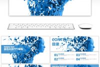 Awesome Blue High Tech Large Data Cloud Computing Ppt Template For intended for High Tech Powerpoint Template