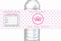 Awesome Free Water Bottle Label Template Baby Shower  Acilmalumat intended for Baby Shower Water Bottle Labels Template