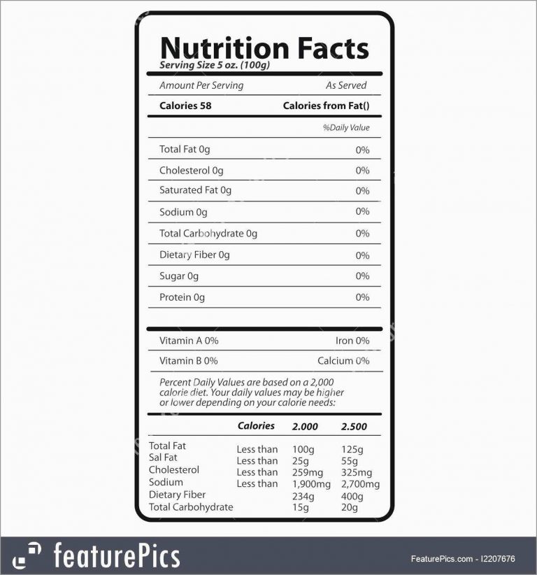 Awesome Nutrition Label Template Free Best Of Template intended for ...