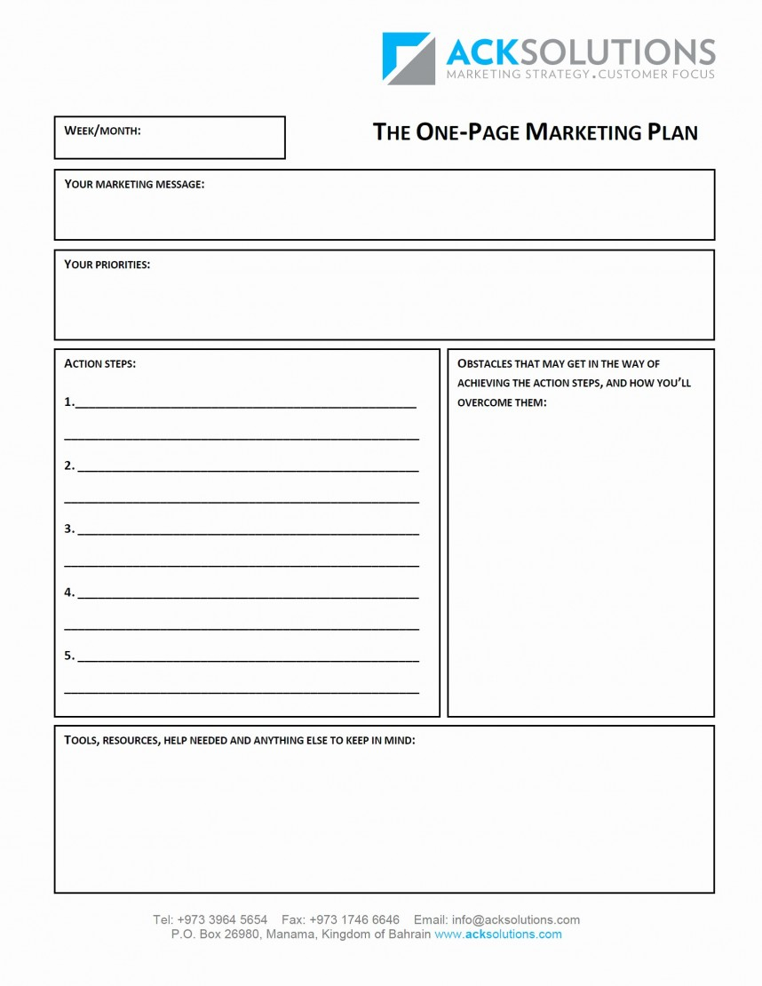 Awesome  Page Business Plan Template Free One Uk ~ Evolutionemerging inside 1 Page Business Plan Templates Free