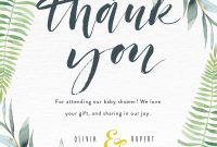 Baby Shower Thank You Cards  Customise  Print Online With Paperlust throughout Template For Baby Shower Thank You Cards
