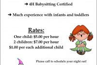 Babysitting Flyer Template Word  Google Search  Open When in Tear Off Flyer Template Word