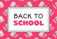 Back To School Banner Template Vector Teenager Girls Concept within College Banner Template