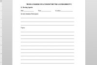 Banking Relationship Meeting Minutes Template in Corporate Minutes Template Word
