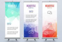 Banner Stand Design Template With Abstract Geometric Background intended for Banner Stand Design Templates
