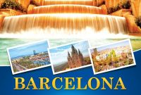Barcelona Travel Flyer Free Download   Work  Travel Brochure inside Travel And Tourism Brochure Templates Free