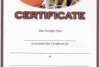 Basketball Award Certificate To Print  Activity Shelter regarding Basketball Camp Certificate Template