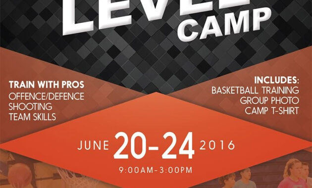 Basketball Flyer For Kids Sports Camp Designedwwwbrandandbrush for Basketball Camp Brochure Template