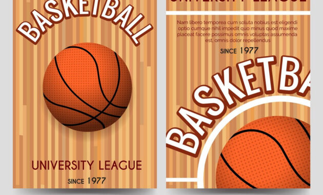 Basketball Flyer Template Free Univercity With Ball Vector with Basketball Camp Brochure Template
