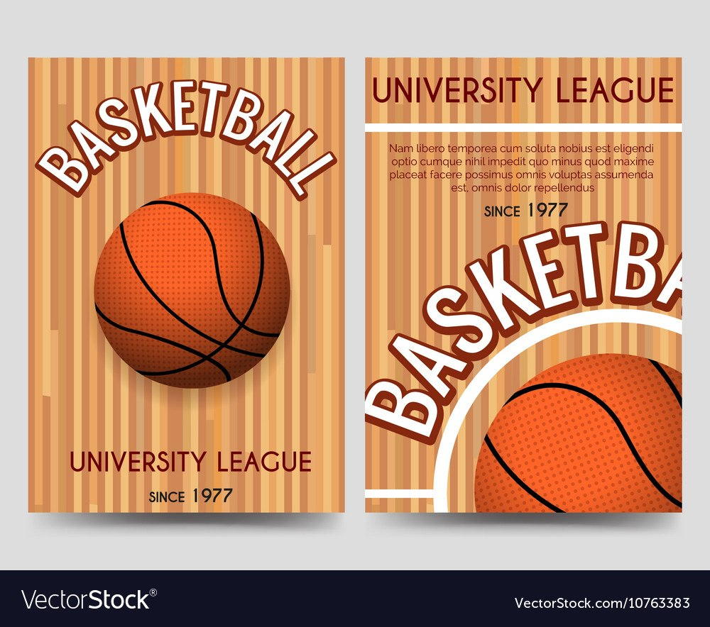 Basketball Flyer Template Free Univercity With Ball Vector with Basketball Camp Brochure Template