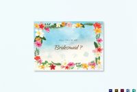 Beach Will You Be My Bridesmaid Card Template In Psd Word with regard to Will You Be My Bridesmaid Card Template