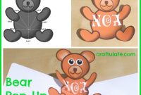 Bear Pop Up Card Tutorial  Craftulate intended for Teddy Bear Pop Up Card Template Free