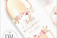Beautiful Bridesmaid Wine Label Template Free  Best Of Template pertaining to Pretty Label Templates