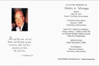 Beautiful Free Memorial Card Template  Best Of Template throughout Remembrance Cards Template Free