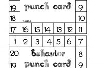 Behavior Punch Card  Classroom Freebies pertaining to Free Printable Punch Card Template
