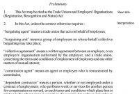 Belize Trade Unions And Employers Organisations Registration in Trade Union Recognition Agreement Template