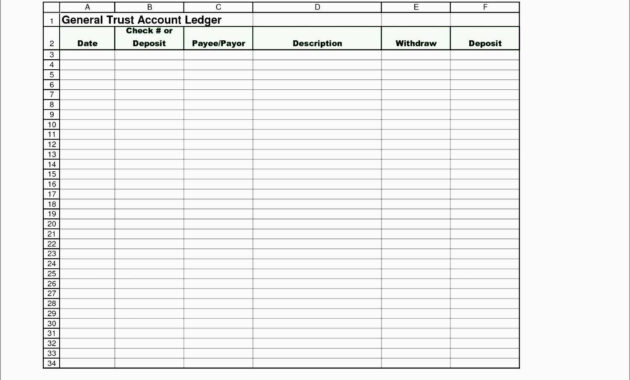 Best Of Business Ledger Template Excel Free  Best Of Template within Business Ledger Template Excel Free