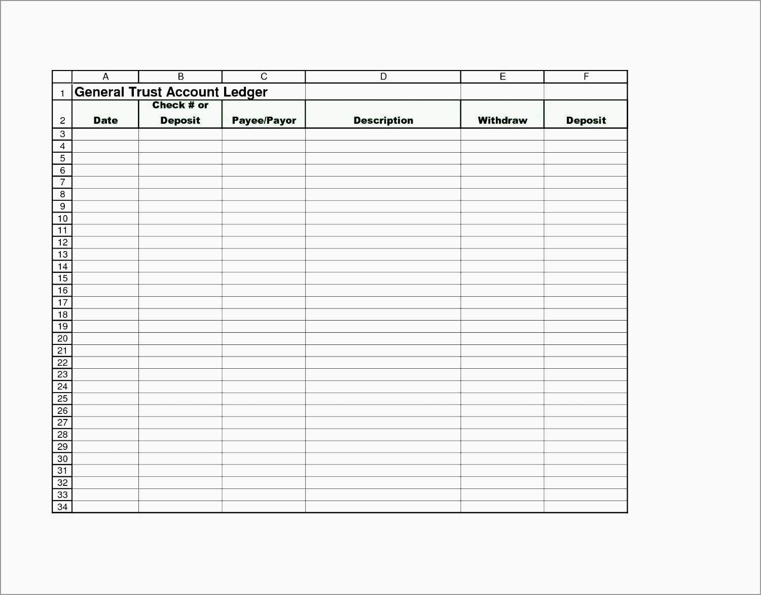 Best Of Business Ledger Template Excel Free  Best Of Template within Business Ledger Template Excel Free