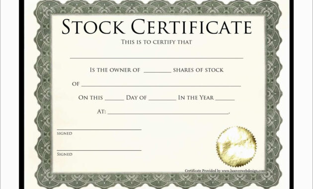 Best Of Corporate Stock Certificates Template Free  Best Of Template inside Corporate Share Certificate Template