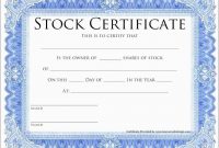 Best Of Corporate Stock Certificates Template Free  Best Of Template with regard to Corporate Bond Certificate Template