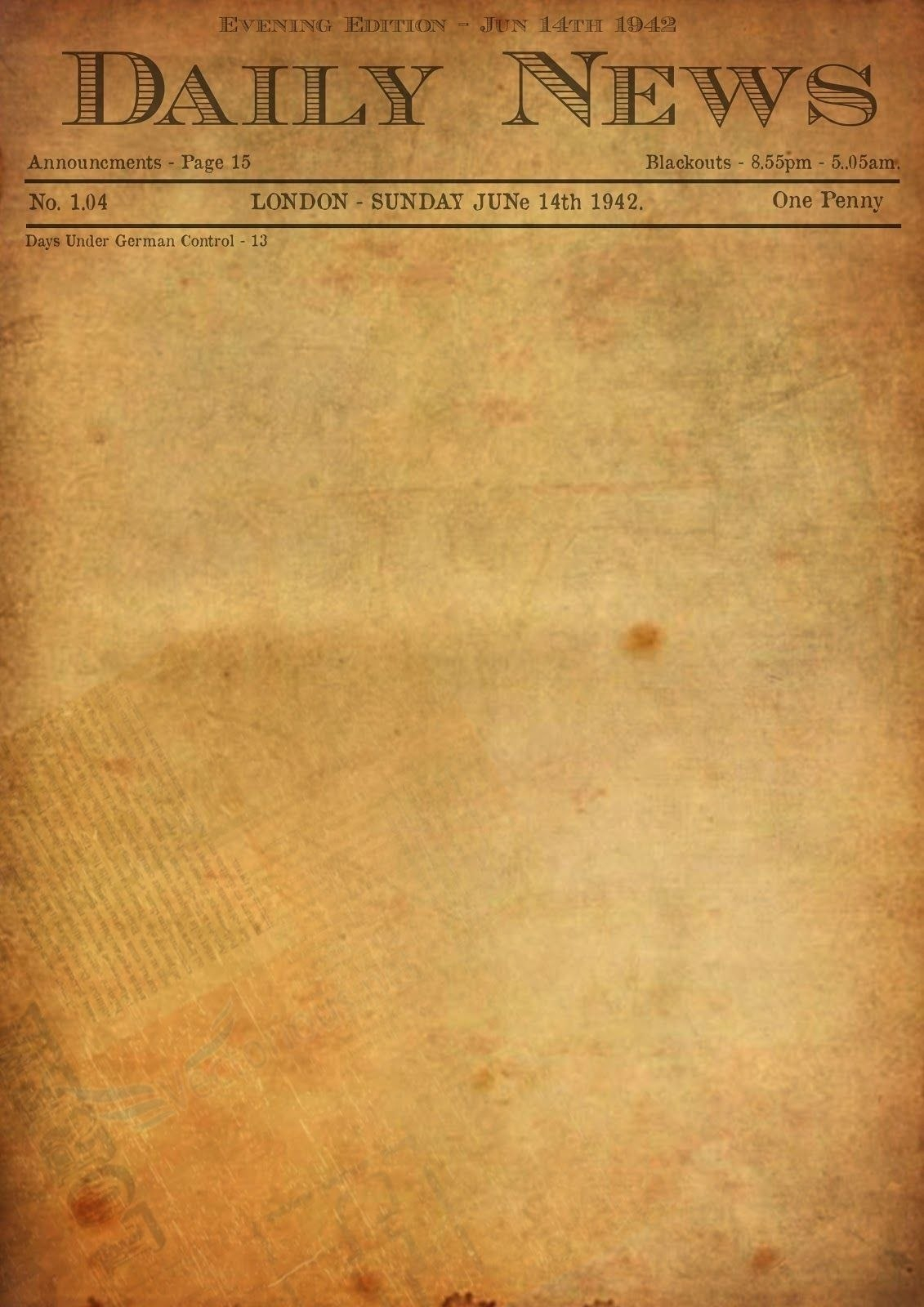 Best Photos Of Old Newspaper Template  Editable Old Newspaper regarding Blank Old Newspaper Template