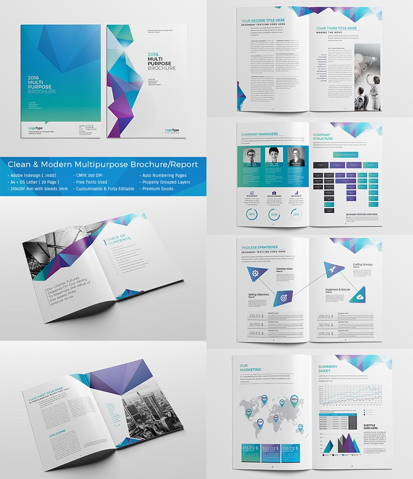 Beste Indesignbroschürenvorlagen  Für Kreatives Businessmarketing intended for Adobe Indesign Brochure Templates