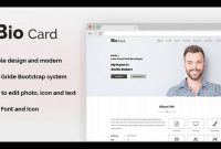 Biocard  Personal Portfolio Psd Template  Themeforest Website Templates  And Themes throughout Bio Card Template