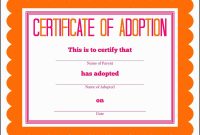 Birth Certificate Downtown Awful Toy Adoption Certificate Template regarding Adoption Certificate Template