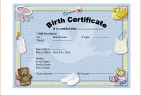 Birth Certificate Templates  Bookletemplate regarding Birth Certificate Templates For Word