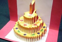 Birthday Cake Pop Up Card Happy Birthday Kirigami  Free Template for Happy Birthday Pop Up Card Free Template